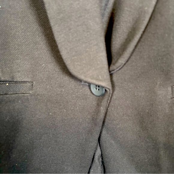 Madewell Duskfall Drape One Button Black Blazer Women’s Size 2 Fitted Preppy - Picture 4 of 14